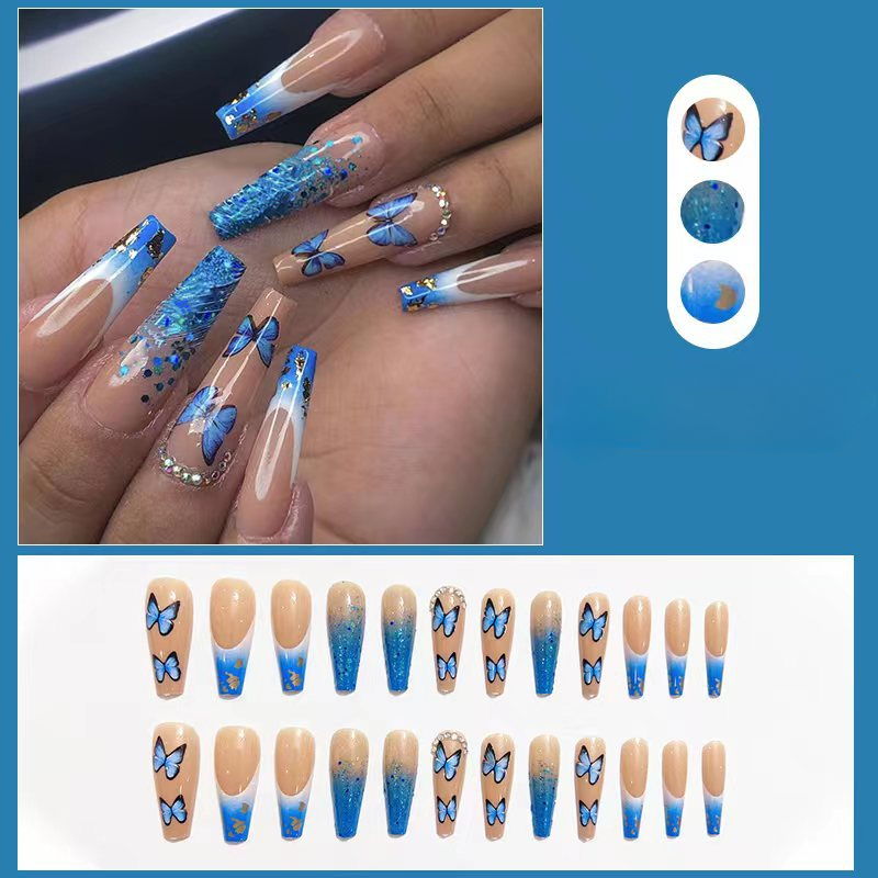 Chips de manicura francesa larga de plástico al por mayor